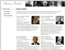 Tablet Screenshot of famousleaders.org